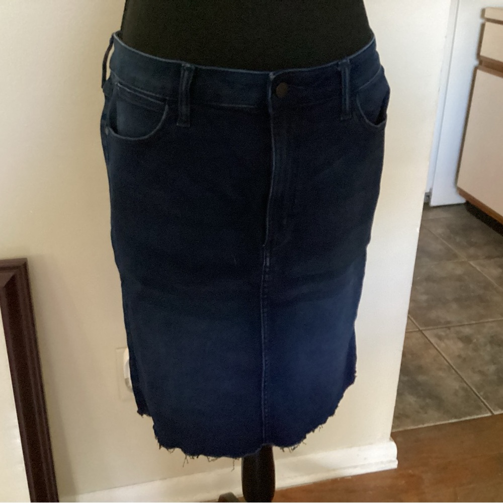 Jennifer Lopez Blue Pencil Skirt Knee-Length Casual